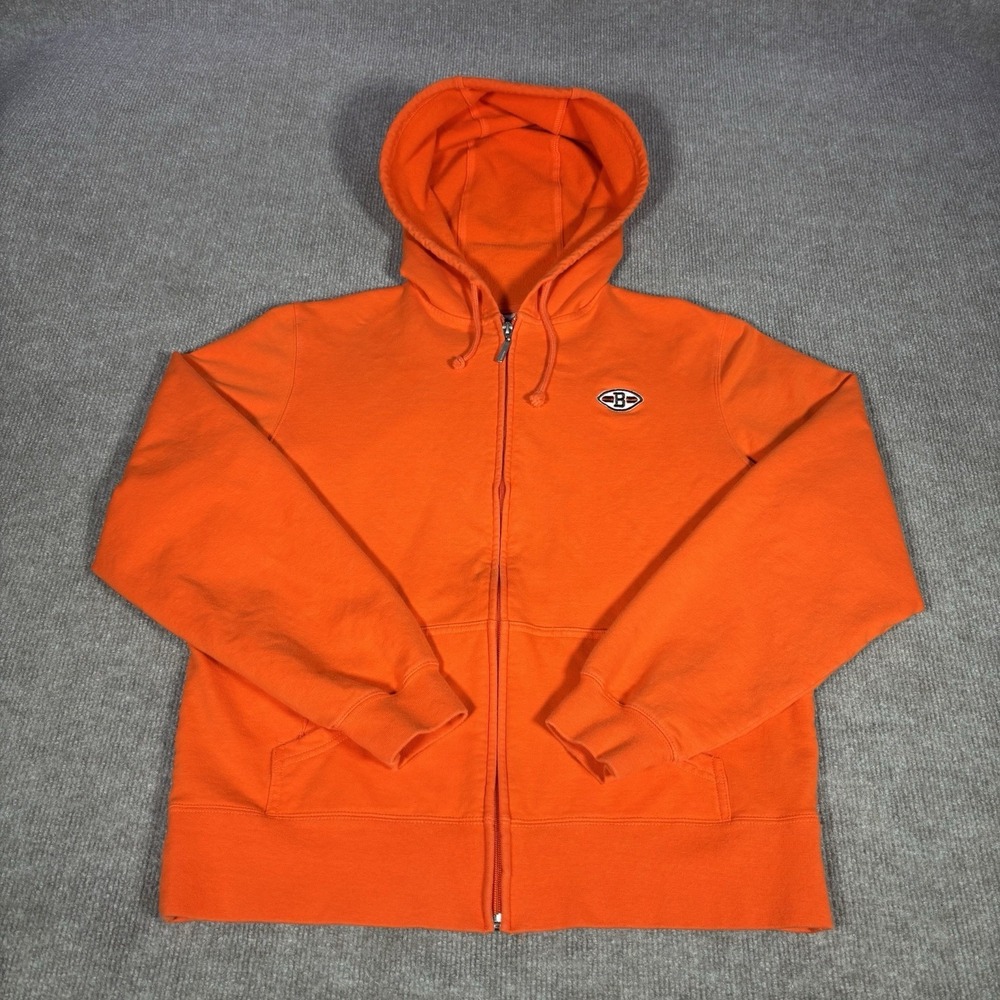 Cleveland Browns Hoodie Sweatshirt Womens L Full Zip Orange Embroidered Reebok - Picture 2 of 7
